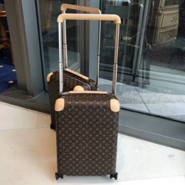Ori leather koper Louis Vuitton Horizon 55L luggage