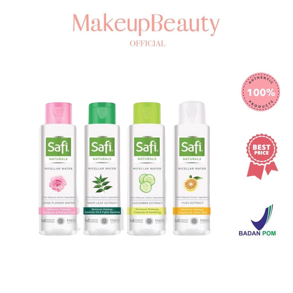 Jual SAFI Micellar Water (Neem Leaf / Rose / Yuzu / Cucumber) - 100ml ...