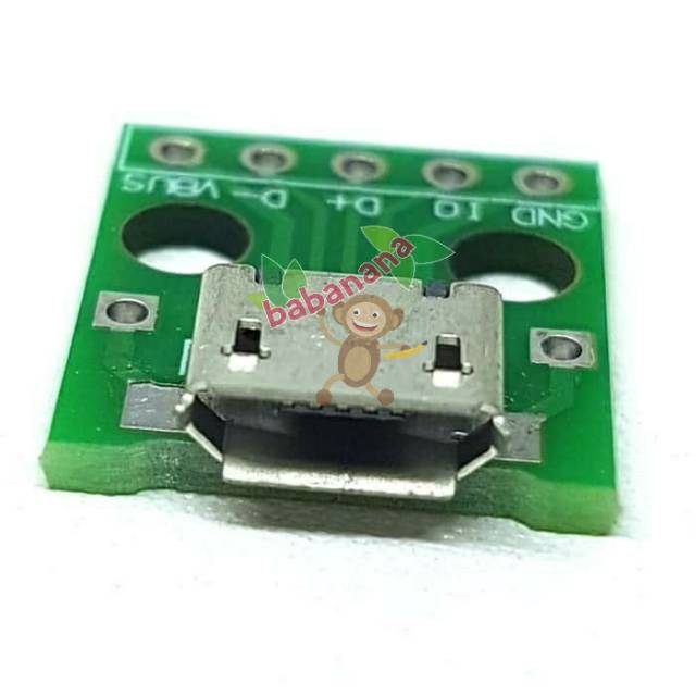 Jual Micro USB Type-B Female Connector Jacks Socket PCB Mount Board ...