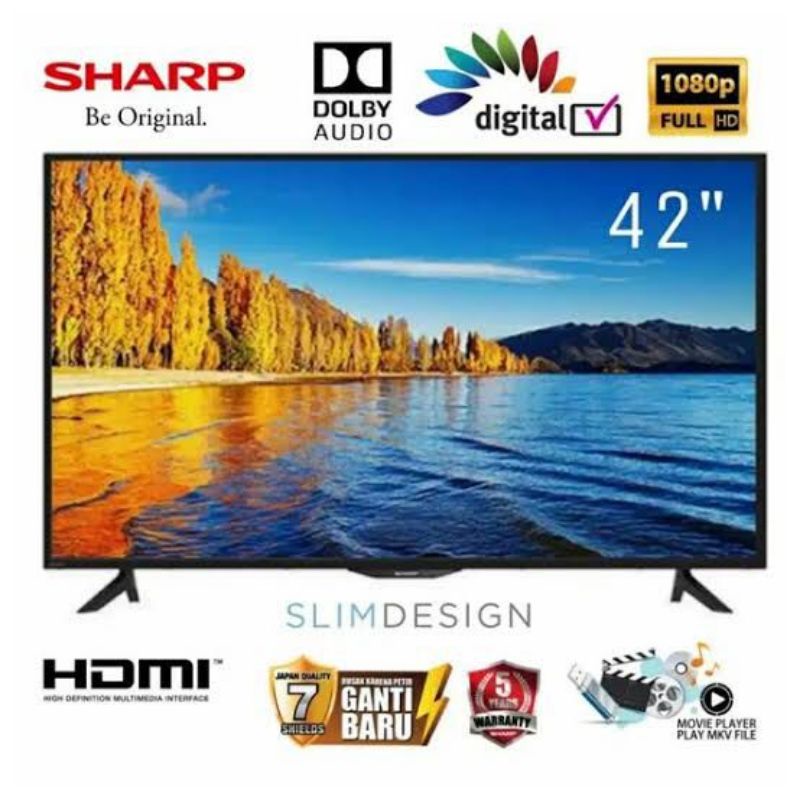 Jual LED SHARP DIGITAL 2TC42DD1I LED 42 INCH Full HD Digital TV
