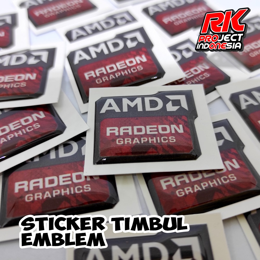 Jual AMD RADEON Sticker Timbul Emblem Resin Lentur | Shopee Indonesia