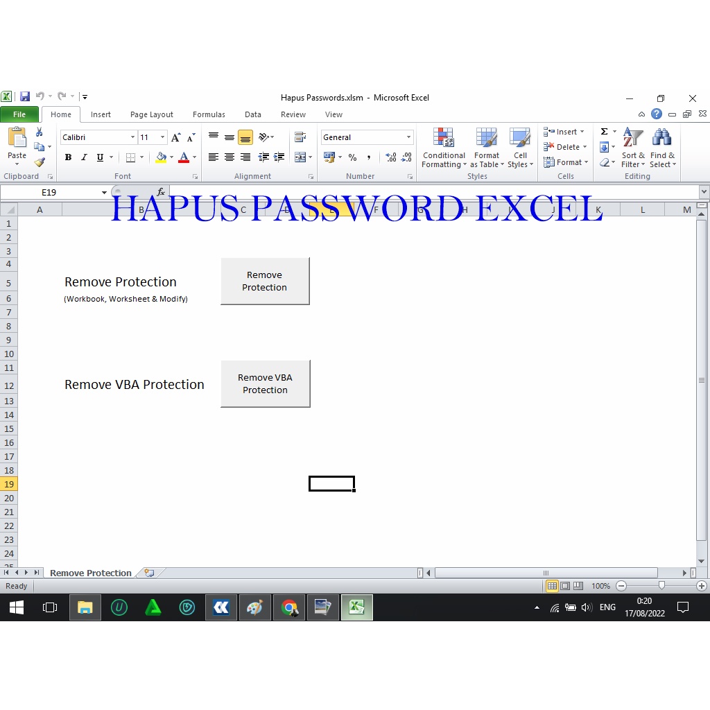 Jual Jasa Hapus Password Workbook Worksheet File Excel Shopee Indonesia 8219