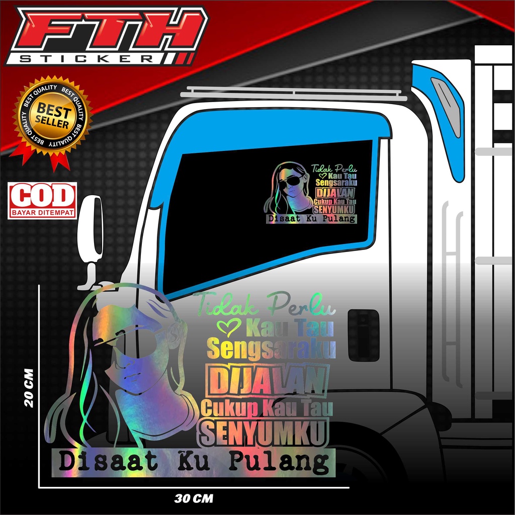 Jual Cutting Stiker Kaca Truk Mobil Canter Pick up L300 Body Depan ...