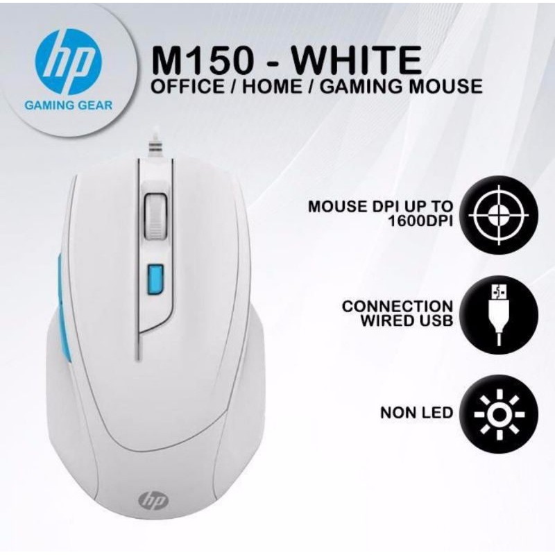 Jual Mouse HP M150 Mouse GAMING kabel 1600dpi original asli | Shopee ...