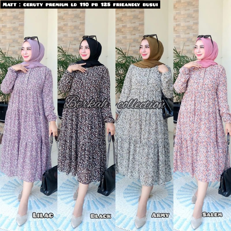 Jual Bisa [cod] Gamis Midi Dress Gamis Motif Bunga Midi Dress Shopee