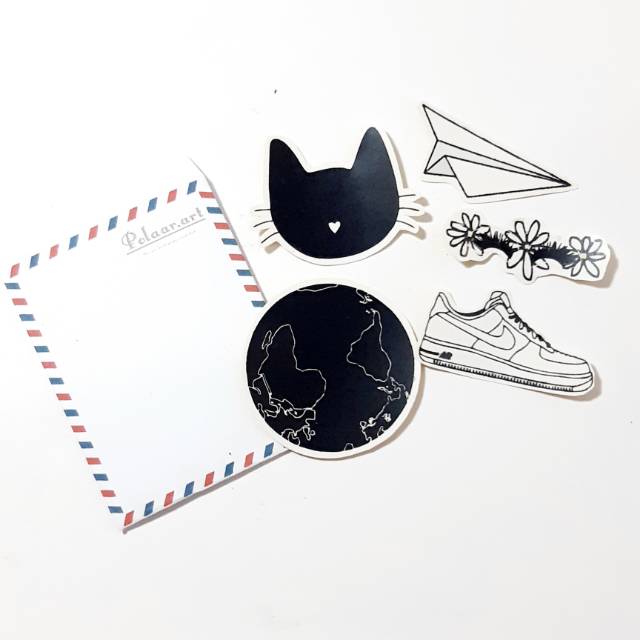 Jual black sticker pack (35pcs) | Shopee Indonesia