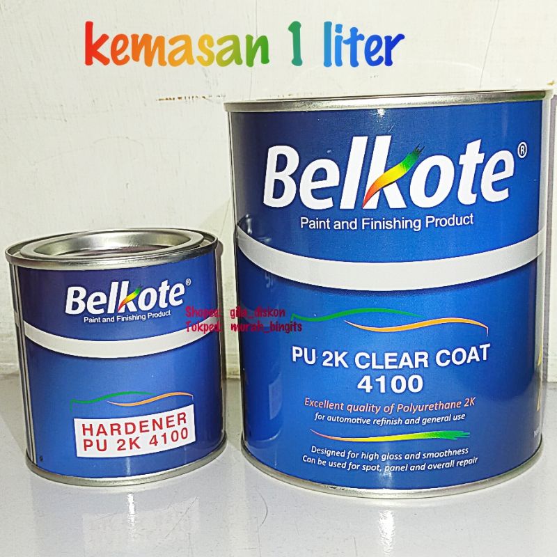 Jual BELKOTE 4100 PU 2K, Clear Gloss/kilap, 1 Liter | Shopee Indonesia