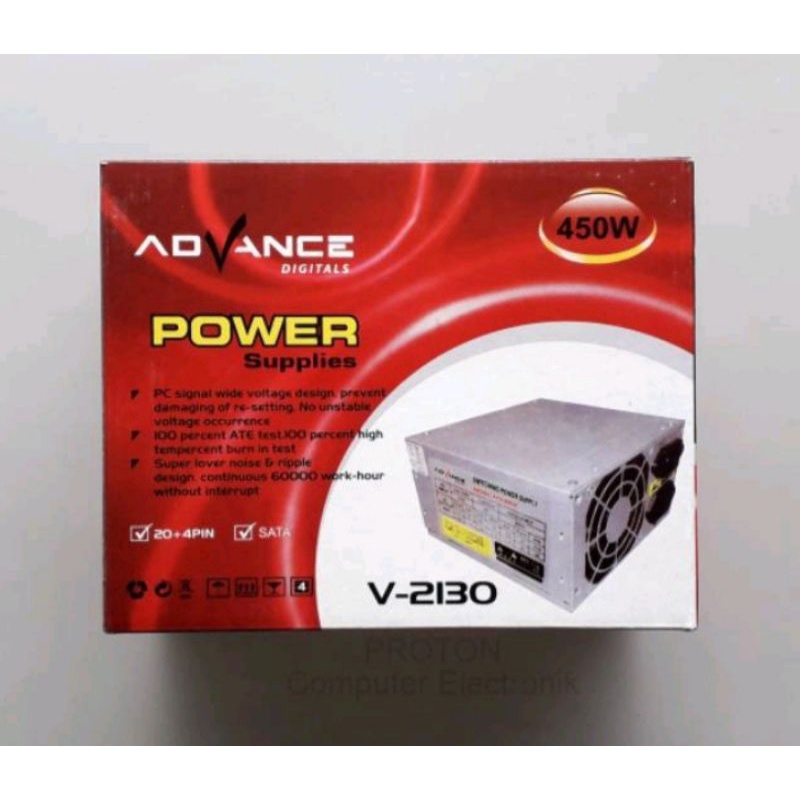 Jual PSU PC PSU ADVANCE POWER SUPPLY ADVANCE 450W original | Shopee ...