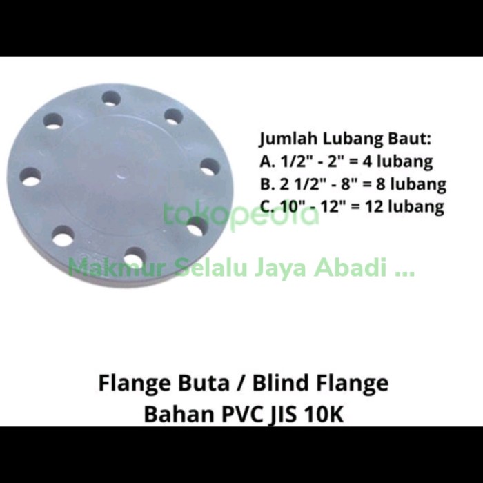 Jual Hemat Flange Buta Pvc Blind Flange Uk Inch Jis K Bagus Shopee Indonesia