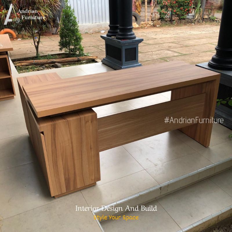 Jual CUSTOM | Meja Receptionist / Kasir Minimalis HPL - Office Desk ...