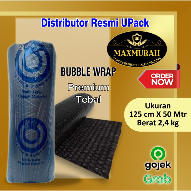 Jual Plastik Bubble Wrap Hitam Upack Kg Cm X Meter Shopee