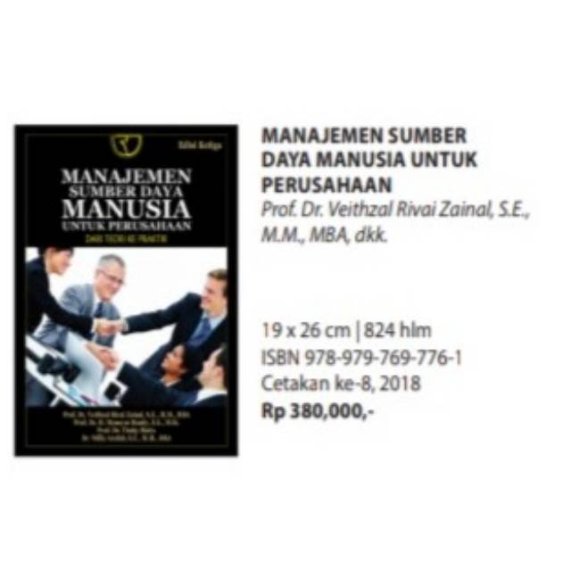 Jual Original Buku Manajemen Sumber Daya Manusia By Veithzal Rivai