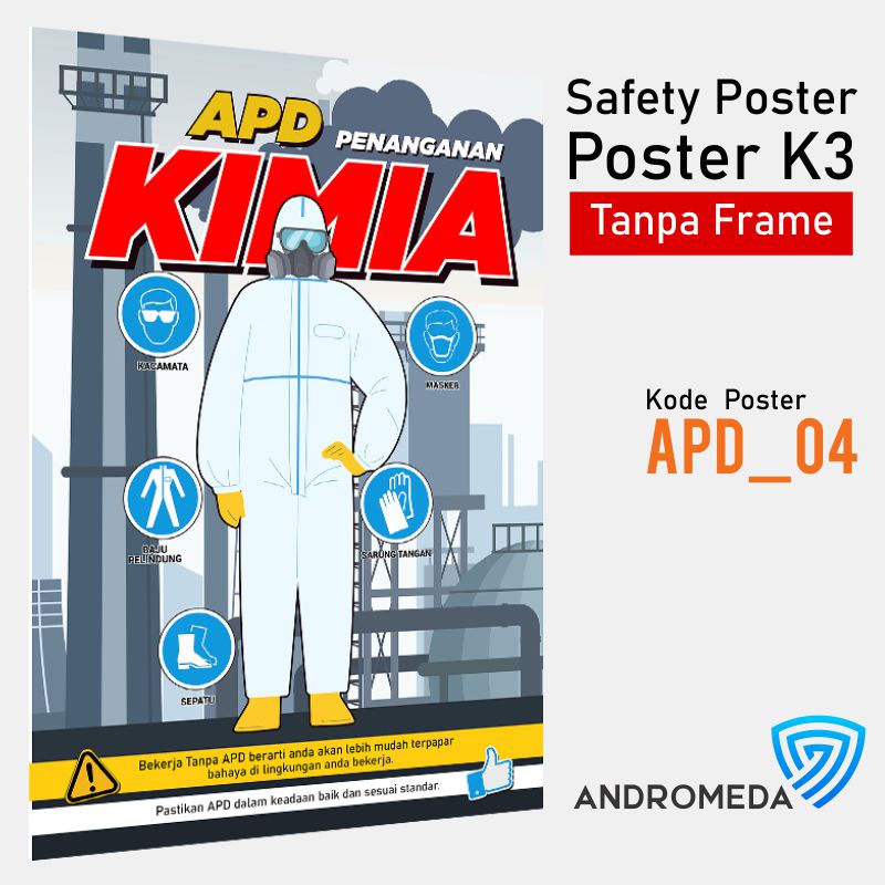 Jual Safety Poster K3 Apd Kimia Chemical Alat Pelindung60x80 Cm Shopee Indonesia 