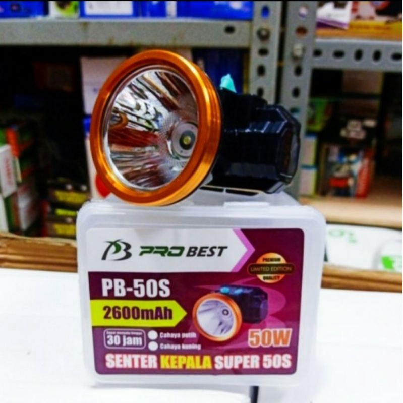 Jual Senter kuning 50W kepala headlamp probest 50 Watt | Shopee Indonesia