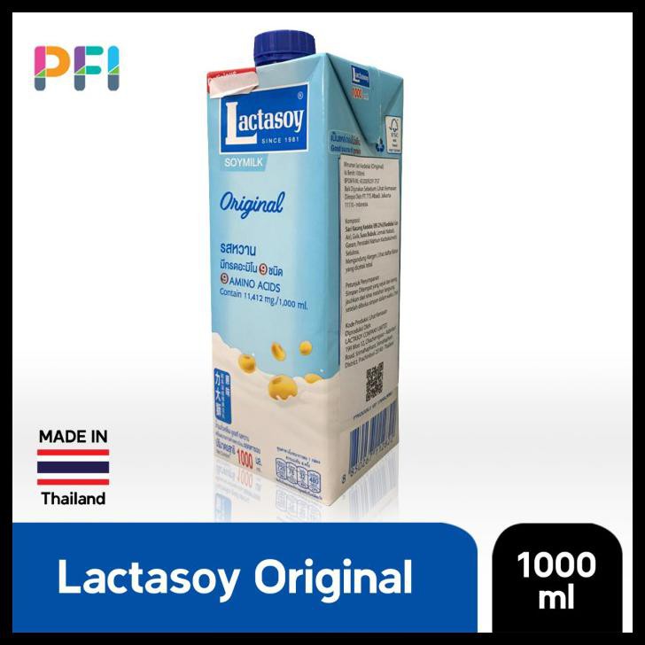 Jual Lactasoy Soy Milk Original 1L Susu Kacang Uht Shopee Indonesia