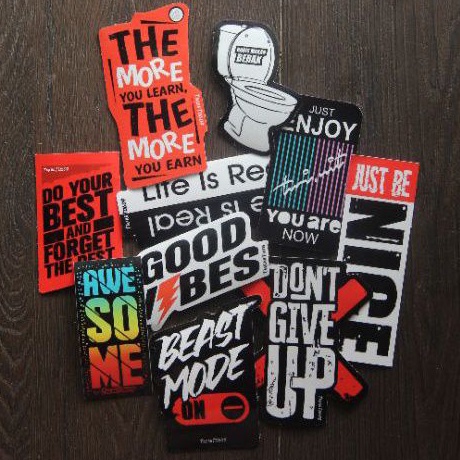 Jual STICKER PACK Waterproof Spirit Word/good vibes/just be nice ...