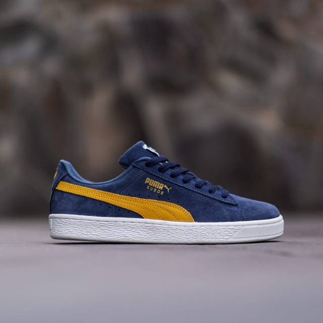 Puma suede deals navy yellow