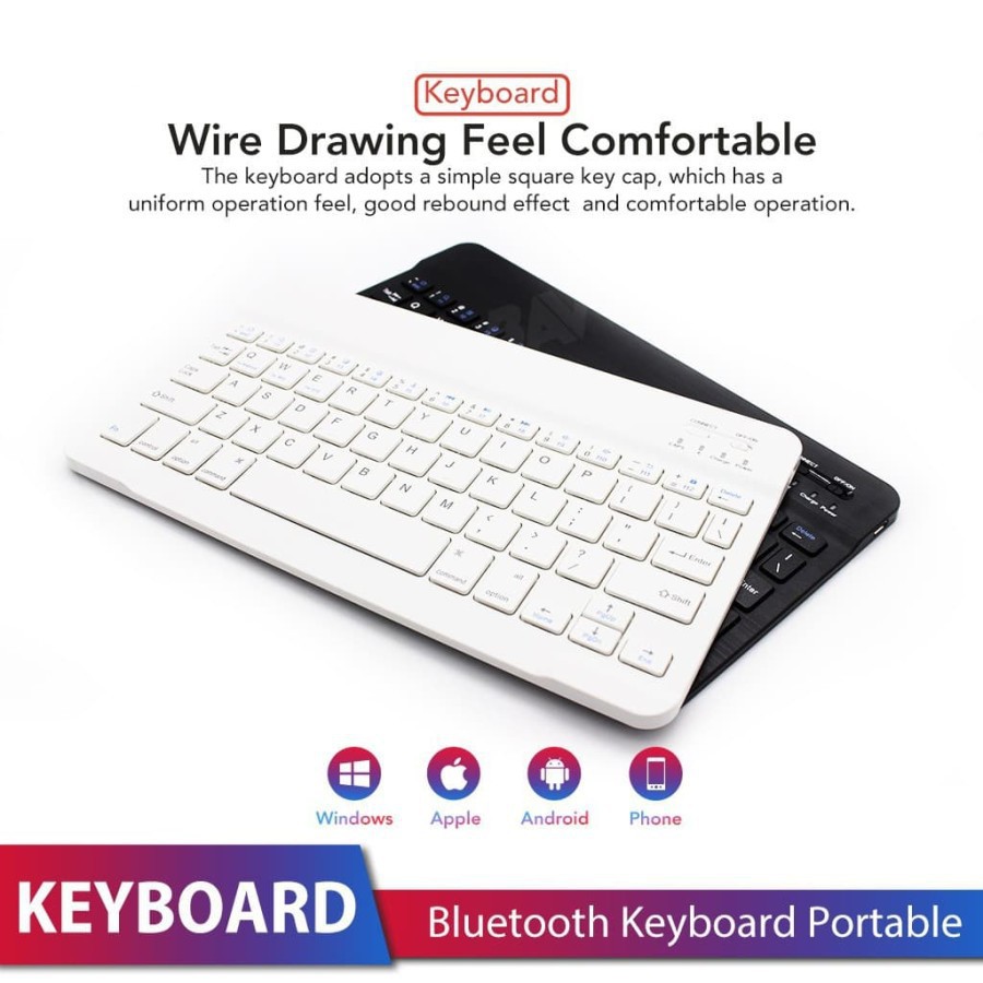 Jual keyboard mini wireless slim for window android ios pc smart Tv ...