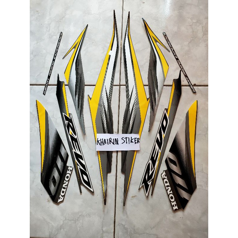 Jual striping stiker Revo absolute 2009 kuning abu | Shopee Indonesia