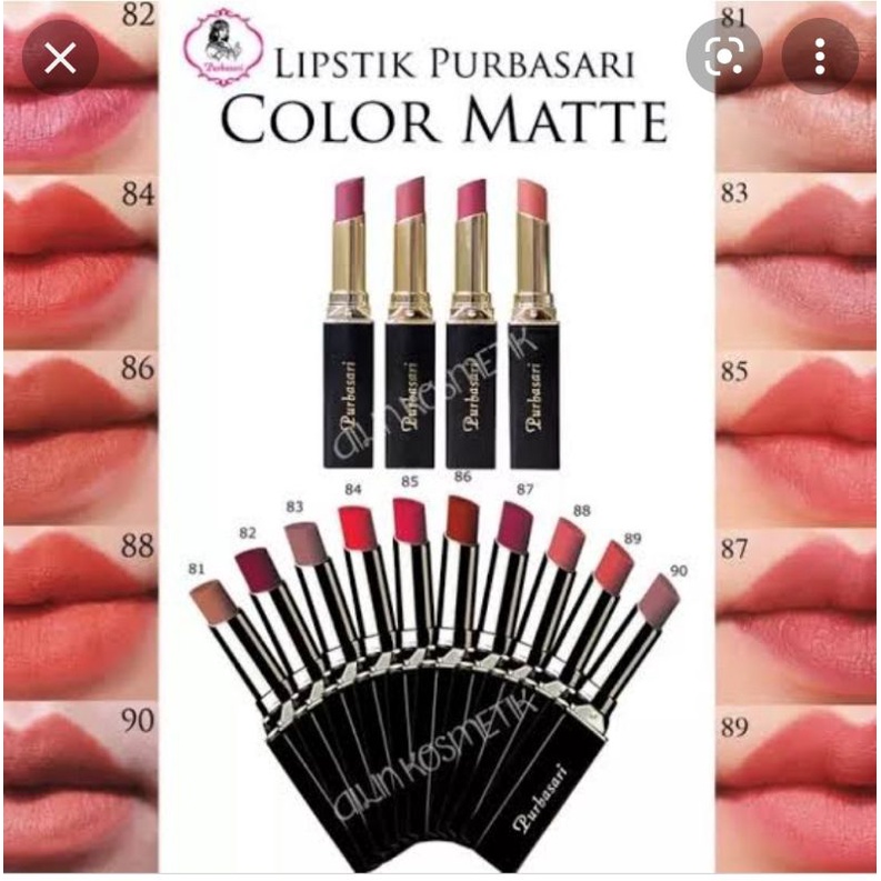 Jual PURBASARI Lipstik Color Matte Varian Bok Lengkap 2.6g | Shopee
