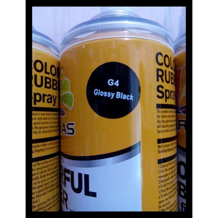 Jual Carlas Rubber Paint Hitam Glossy Atau Glossy Black G4 400 Ml ...