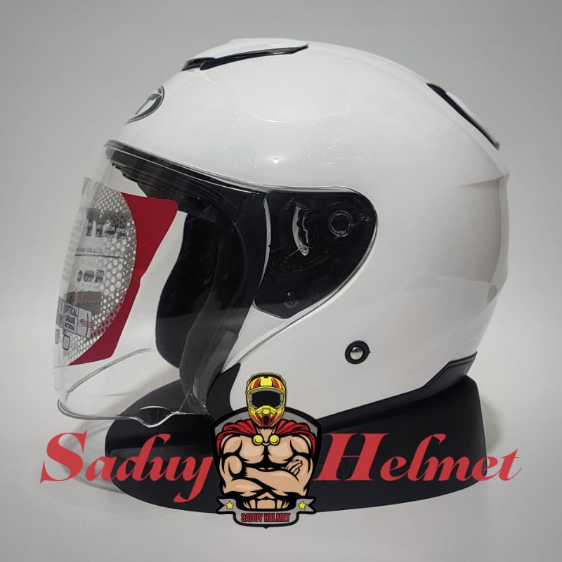 Jual Helm Kyt Kyoto Solid Putih White Original Shopee Indonesia