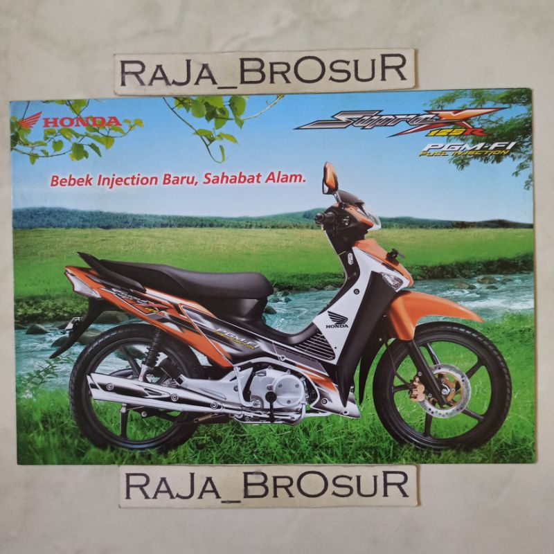 Jual Poster brosur katalog leaflet Honda Supra X 125R/Supra X125D/Supra