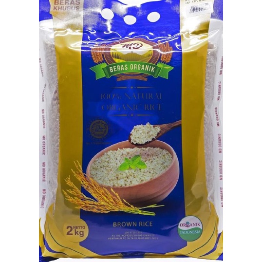 Jual Md Organic Brown Rice / Beras Coklat Organik 2Kg | Shopee Indonesia