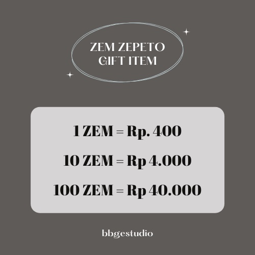 Jual ZEM ZEPETO VIA GIFT MURAH AMAN LEGAL Shopee Indonesia
