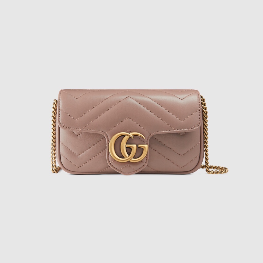 Gucci Original Marmont GG Mini Leather Crossbody Bag/Tas Selempang Kulit  Mini Gucci Marmont GG Orisinal