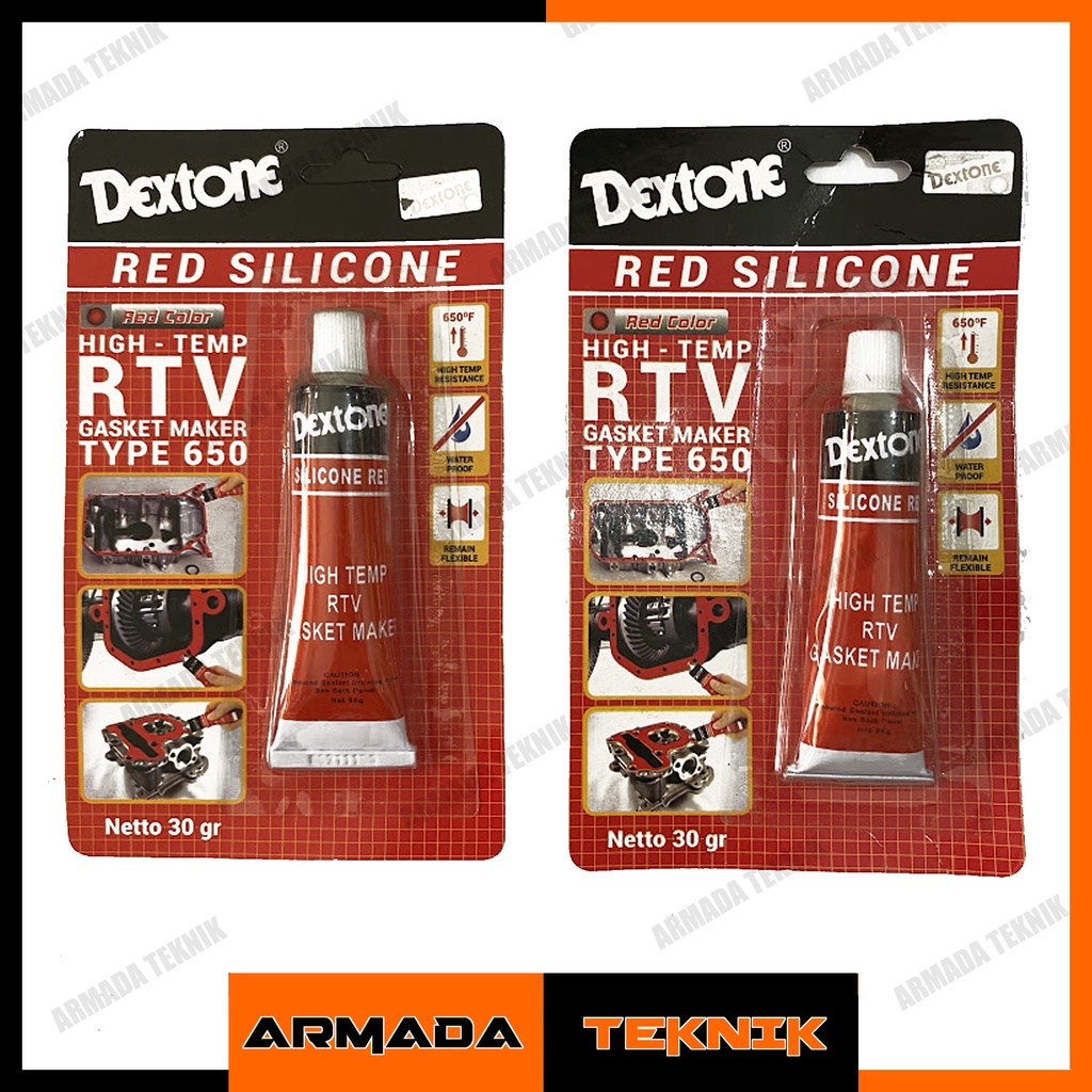Jual Lem Dextone Silicon Red RTV Tahan Panas 30 70 gram | Shopee Indonesia