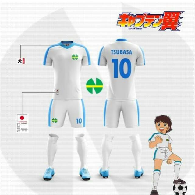 Lot De 7 Maillots D'entraînement Captain Tsubasa – Nankatsu SC (adulte, Neufs)