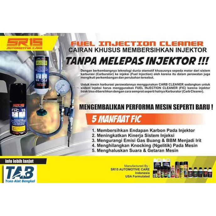 Jual SR15 Cairan Pembersih Injektor Motor fuel injection cleaner 24 ...