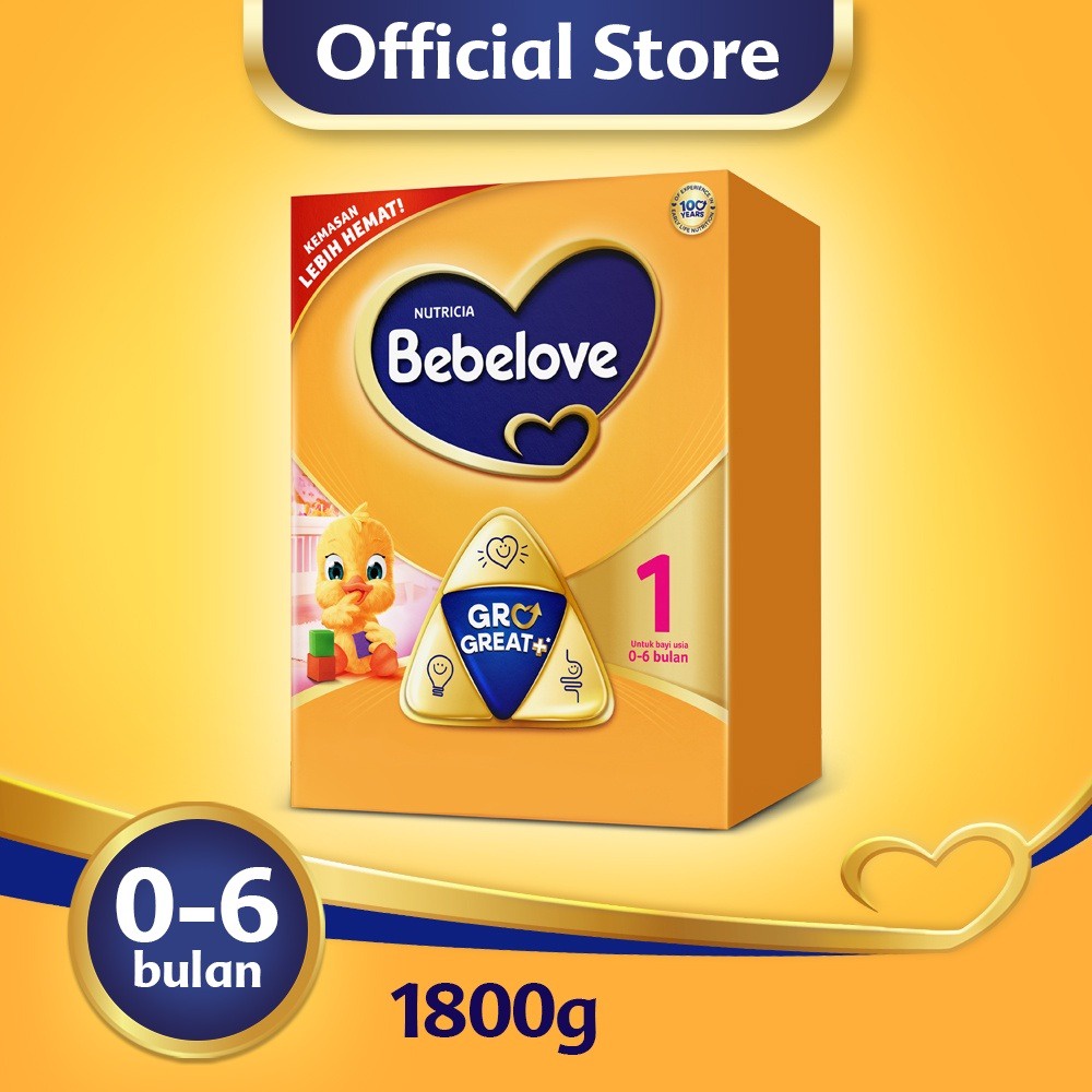 Jual Bebelove 1 Great+ 1800gr Kotak / Susu Formula Bayi 0-6 Bulan ...