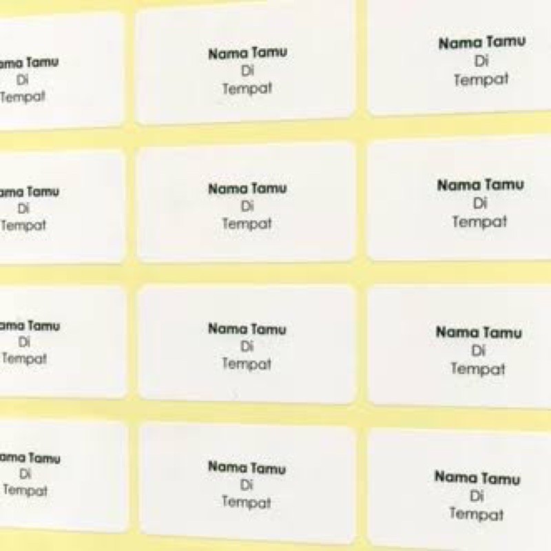 Jual LABEL NAMA TAMU UNDANGAN | Shopee Indonesia
