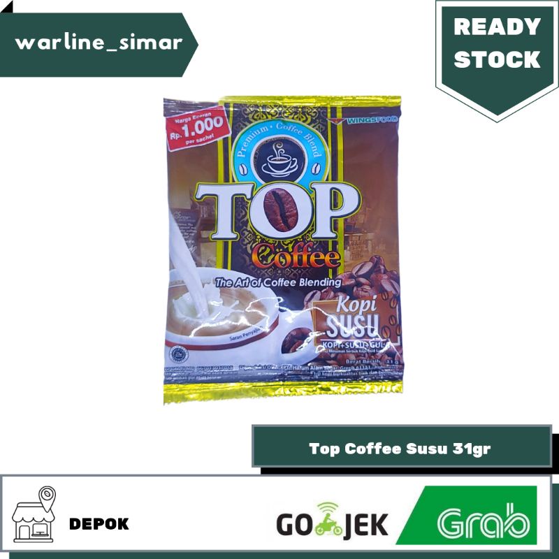 Jual Top Kopi Susu Plus Gula Sachet Renceng Kopi Susu Bubuk Instan Coffee Top Kopi Susu Shopee 