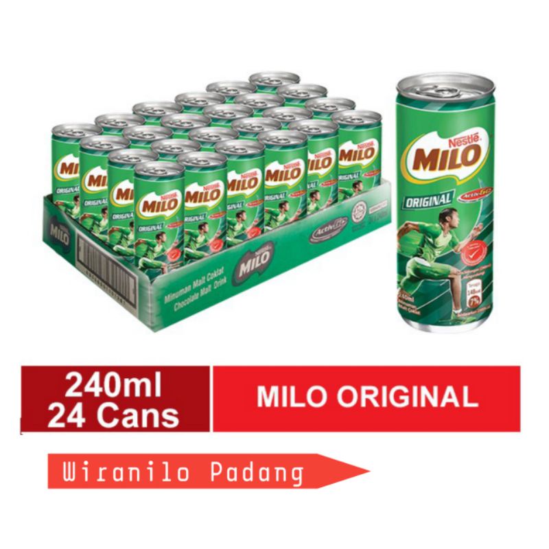 Jual Milo Nestle Rasa Original ( 1 Karton 24 Pcs x 240ml ) | Shopee ...