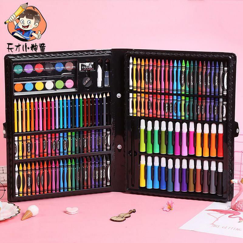 MM - art set crayon 168pcs pensil warna super Mega art set anak anak  lukisan stationery melukis / crayon Art set isi 168 pcs spidol crayon /  pensil set menggambar