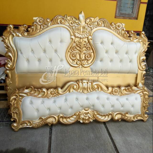 Jual Tempat Tidur Mewah Ukiran Gold Dipan Jok Mewah Shopee Indonesia