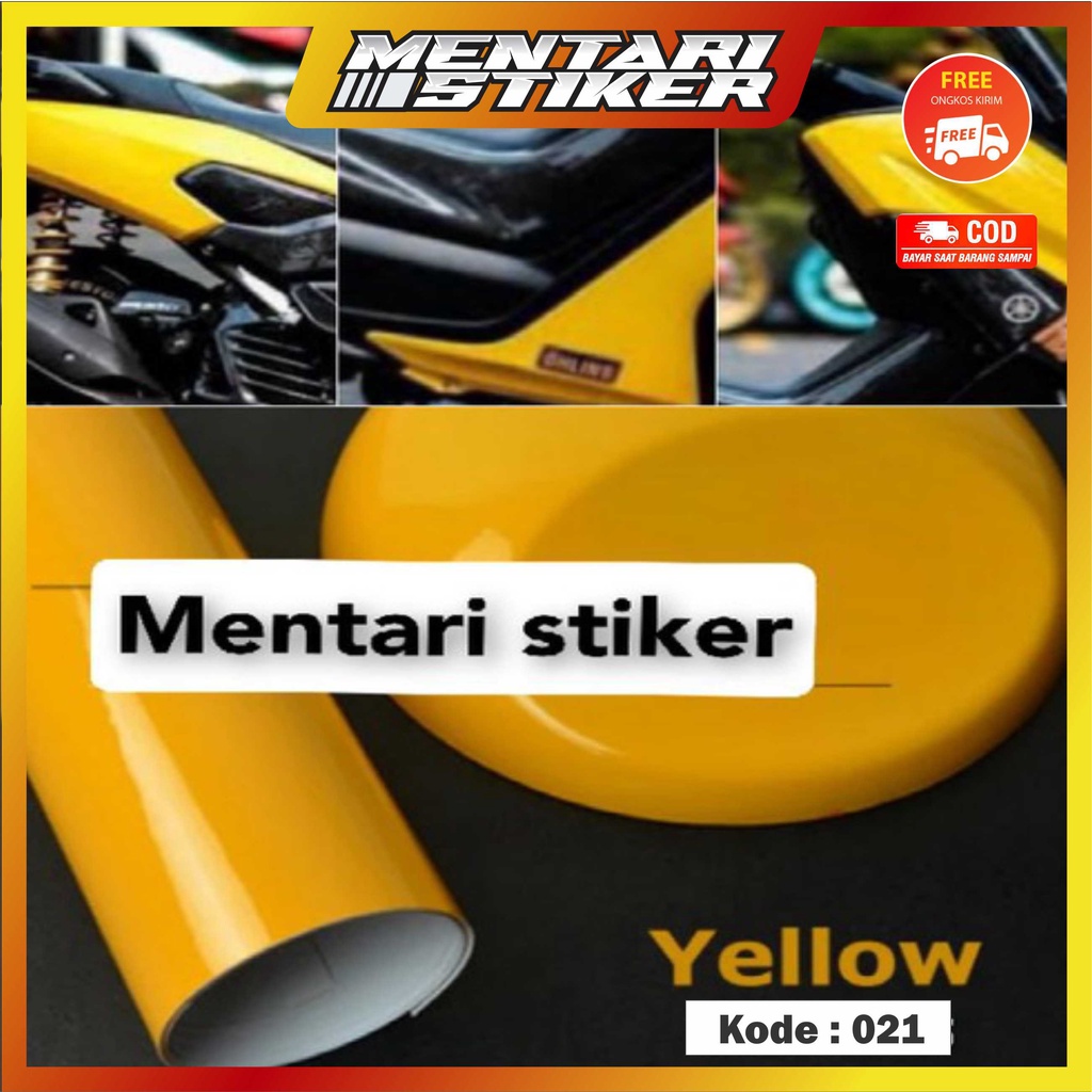 Jual Stiker Motor Kuning Glossy Lebar 45cm Shopee Indonesia