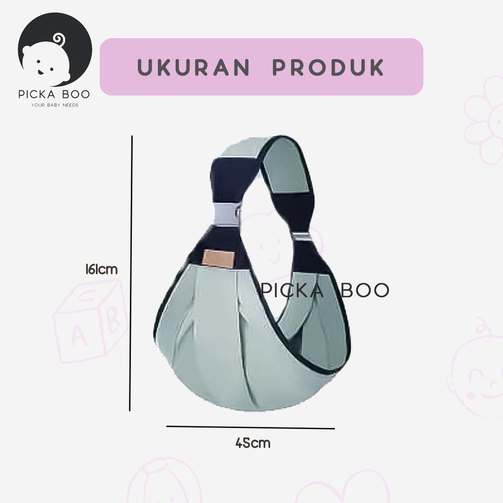 Jual [TERLARIS NO.1] PICKA BOO Gendongan Bayi Praktis Gendongan Kain ...