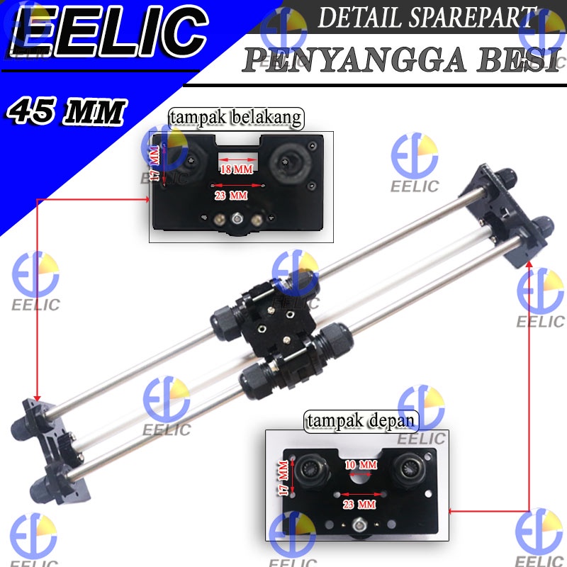 Jual EELIC SLR-45D8J150 Rakitan slider rel panjang 305 mm dengan linear ...