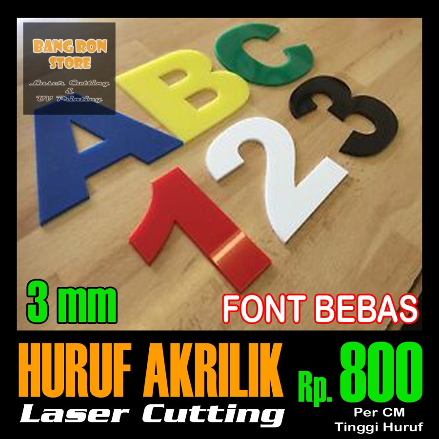 Jual Akrilik Huruf / Latter Acrylic Custom / Laser Cutting Acrylic ...