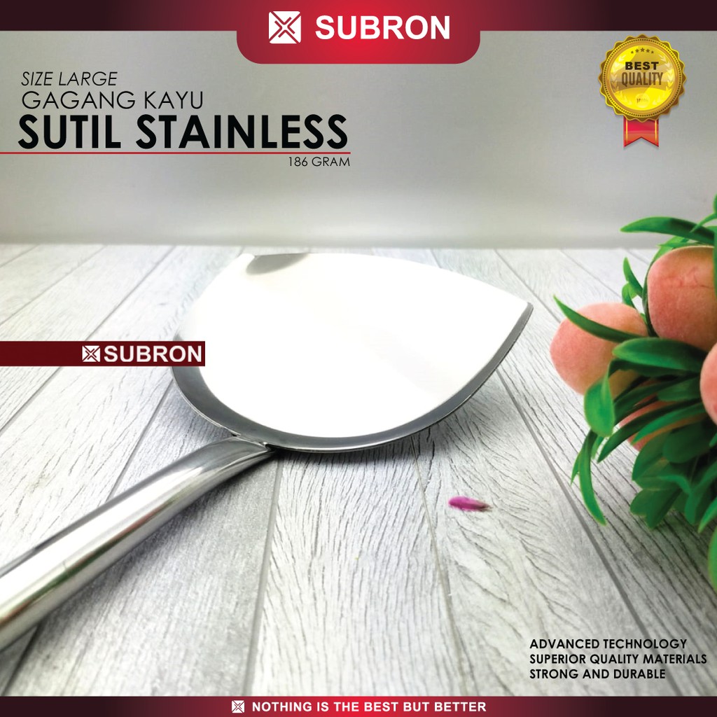 Jual SUBRON Spatula Panjang 52cm Susuk Sutil Sodet Gagang Kayu | Shopee ...
