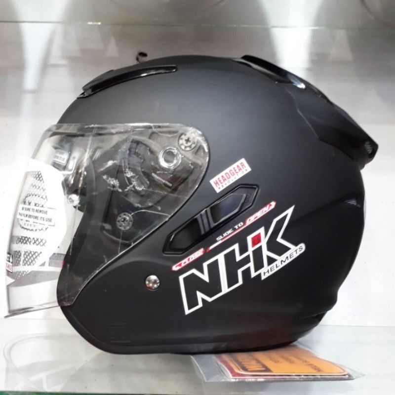 Jual HELM NHK R1 POLOS/HALF FACE/DOUBLE VISOR | Shopee Indonesia