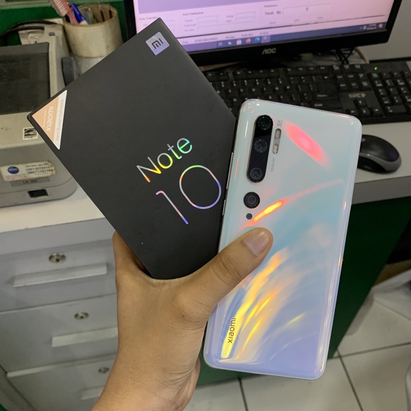 Jual Mi Note 10 6/128gb second bekas pakai normal fullset original ...