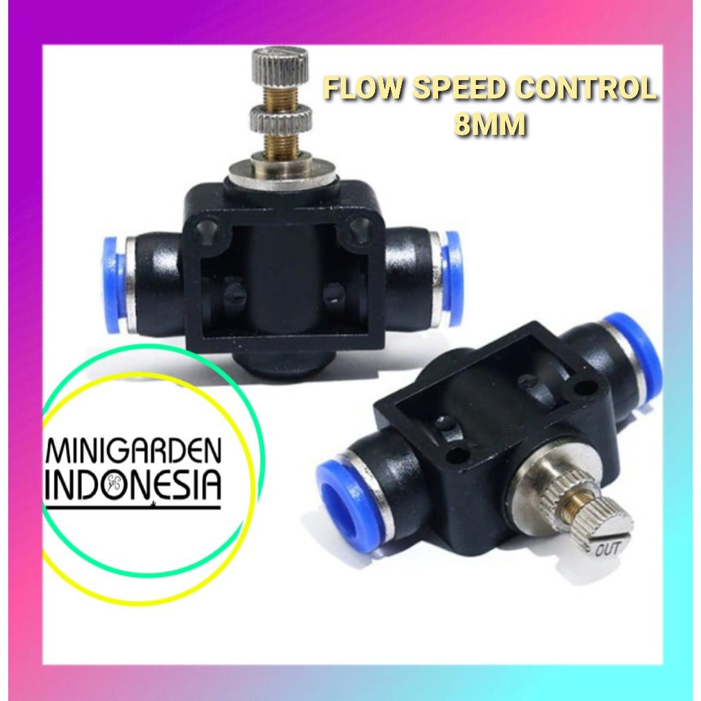 Jual FLOW SPEED CONTROL PNEUMATIC 8 X 8MM SLIP LOCK valve kran air ...