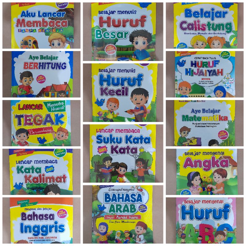 Jual Paket Materi Lengkap PAUD - Buku Belajar Anak 15 Buku Full Colour ...