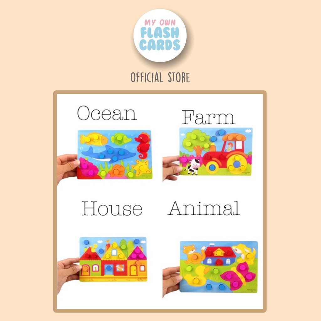 Jual Matching Color Knob - Wooden Toy - Mainan Edukasi - Mencocokan ...