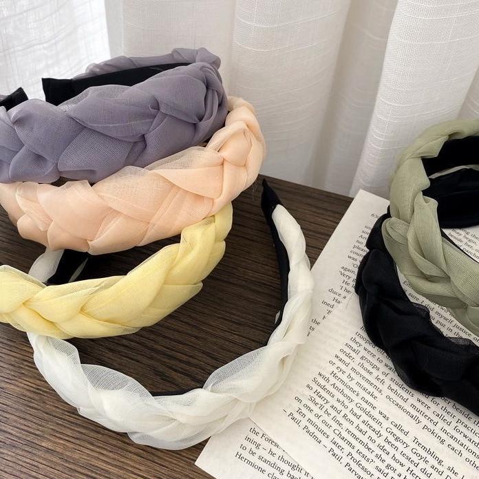 Jual Terbaik Bando Anyam Korea/ Woven Headband Korea/ Bandana Korea